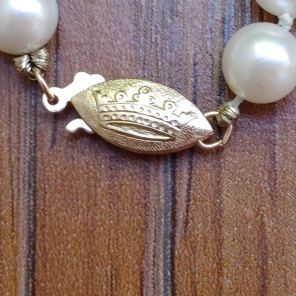 Vintage Estate Imperial Pearl 20" 6mm Genuine Pearl Necklace with 14k Gold Clasp - Picture 3 of 6